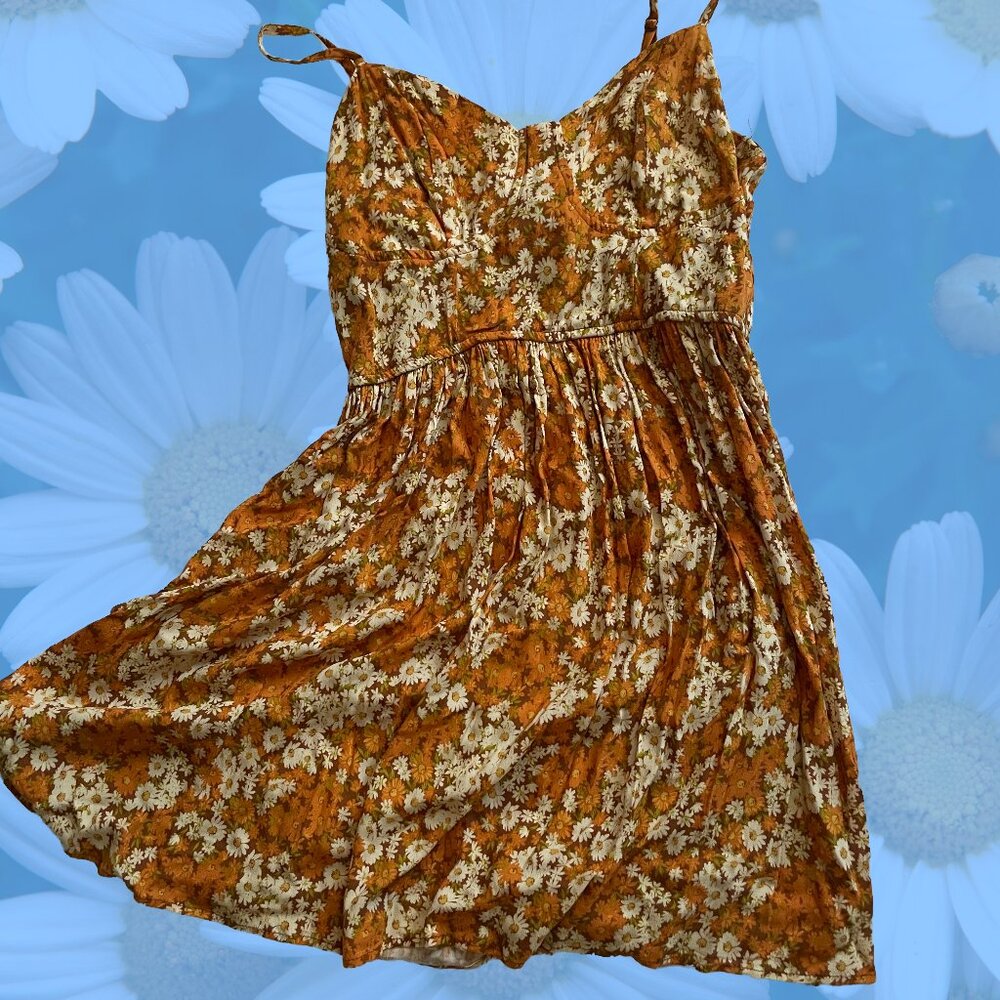 Wild Fable Daisy Yellow and Orange Summer-dress